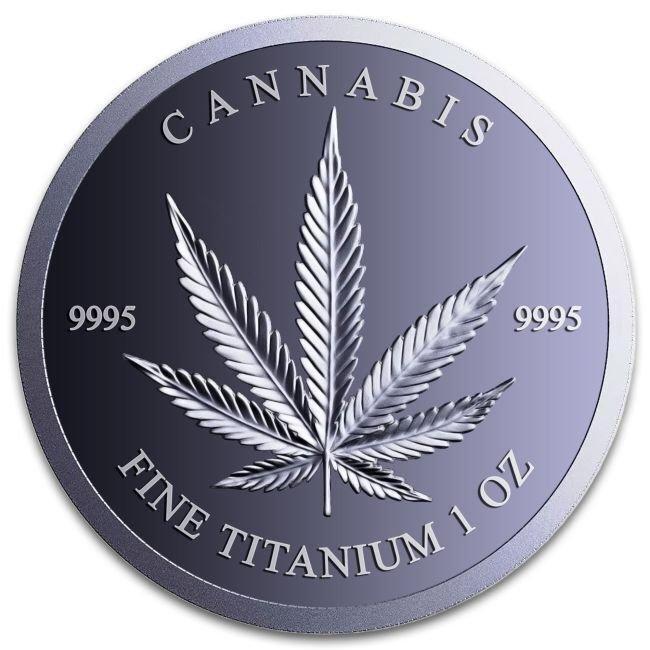 États-Unis. 5 x 2026 1 oz Titanium Cannabis Rastafari Round, Timbres & Monnaies, Métaux nobles & Lingots