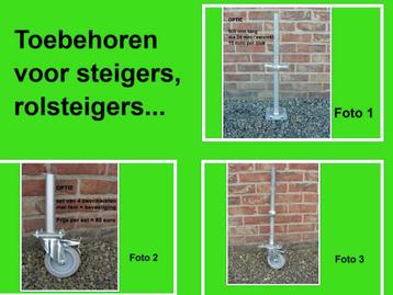 Voetspindels - steigerwielen - in hoogte regelbare wielen beschikbaar voor biedingen