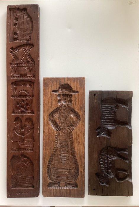 Speculaasplank en Suikerbeestmal - Moule (3) Antique, Antiek en Kunst, Antiek | Overige Antiek