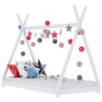 vidaXL Kinderbedframe massief grenenhout wit 90x200 cm, Kinderen en Baby's, Verzenden, Nieuw