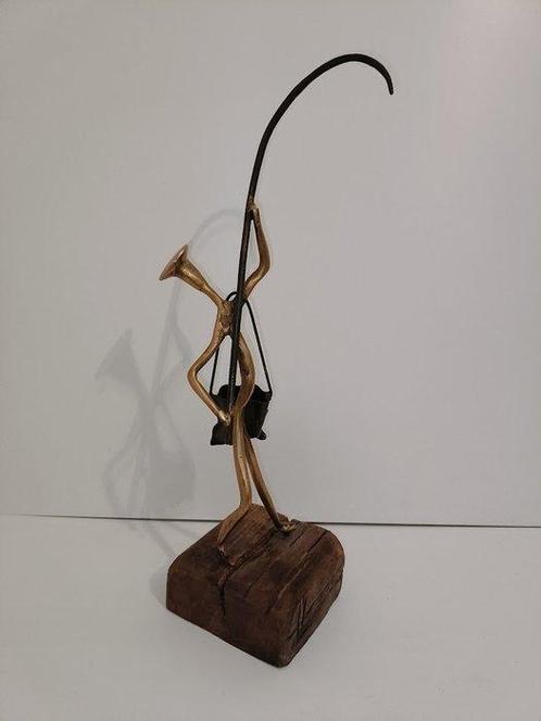 Yves Lohé - Beeldje, Sculpture d un Pécheur - 1 kg - 44 cm -, Antiek en Kunst, Curiosa en Brocante