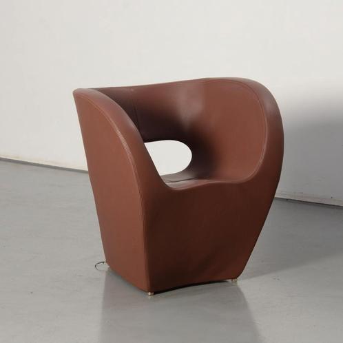 Moroso fauteuil, bruin, Huis en Inrichting, Fauteuils, Gebruikt, Ophalen of Verzenden