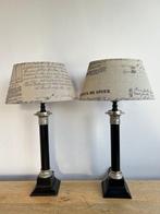 Tafellamp (2) - XL zilver/zwart kleurig bewerkt tafelampen -