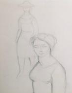 Roger Montané (1916-2002) - Elégantes - Dessin original, Antiek en Kunst