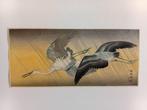 Twee reigers in vlucht - Papier - Ohara Koson (1877-1945) -, Antiquités & Art