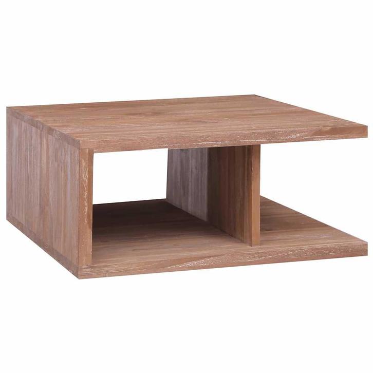 vidaXL Salontafel 70x70x30 cm massief teakhout, Maison & Meubles, Tables | Tables de salon, Envoi