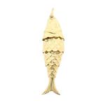 Gouden hanger van een vis (Hanger of bedel), Handtassen en Accessoires, Bedels, Ophalen of Verzenden, Gebruikt, Goud, Overige merken