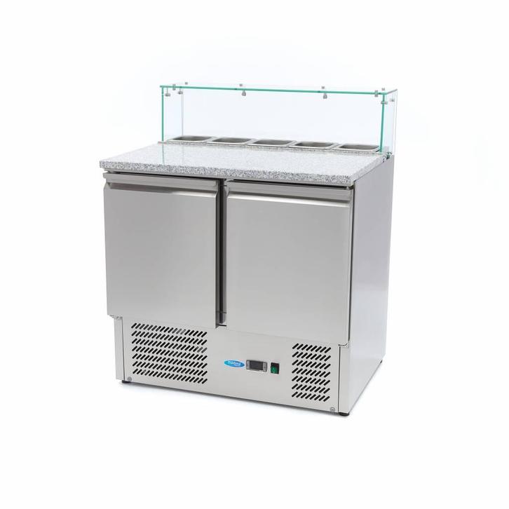 Pizzawerkbank - 90 cm - 2 Deuren - 5 x 1/6 GN - incl. Glazen, Zakelijke goederen, Horeca | Keukenapparatuur, Nieuw in verpakking