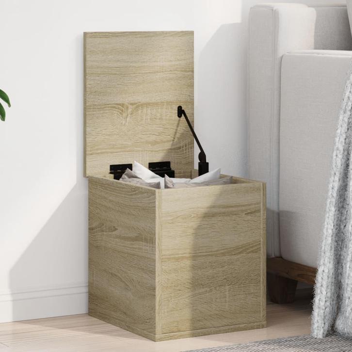 vidaXL Opbergbox 30x35x35 cm bewerkt hout sonoma, Huis en Inrichting, Kasten | Overige, Nieuw, Verzenden