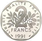 Frankrijk. Fifth Republic. 2 Francs 1991 Semeuse. BE (proof), Postzegels en Munten, Munten | Europa | Euromunten