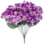 Hortensia Hydrangea Purple Zijdenbloem bundel 11 stuks 35 cm, Nieuw