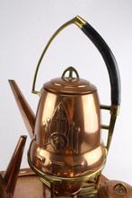 Carl Deffner - Koffie- en theeservies - Koper - Reliefset in