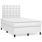 vidaXL Sommier à lattes de lit avec matelas blanc, Maison & Meubles, Chambre à coucher | Lits, Verzenden, Neuf