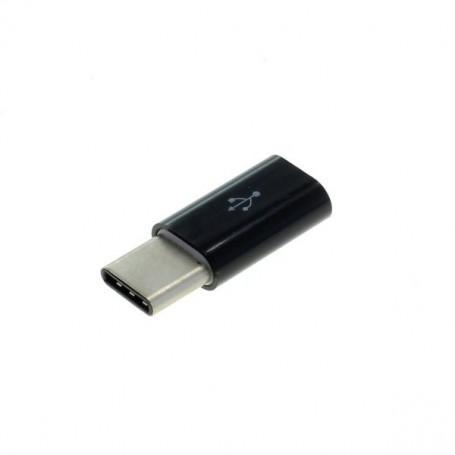 Micro USB Female naar USB Type C Male Adapter Zwart, Informatique & Logiciels, Accumulateurs & Batteries, Envoi