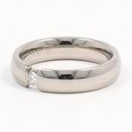 Ring - 14 karaat Witgoud Diamant (Natuurlijk) - Solitair, Bijoux, Sacs & Beauté, Bagues