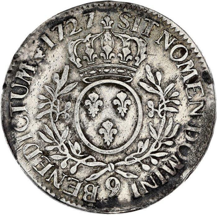 Frankrijk. Louis XV (1715-1774). Ecu 1727, Rennes (Zonder, Postzegels en Munten, Munten | Europa | Euromunten