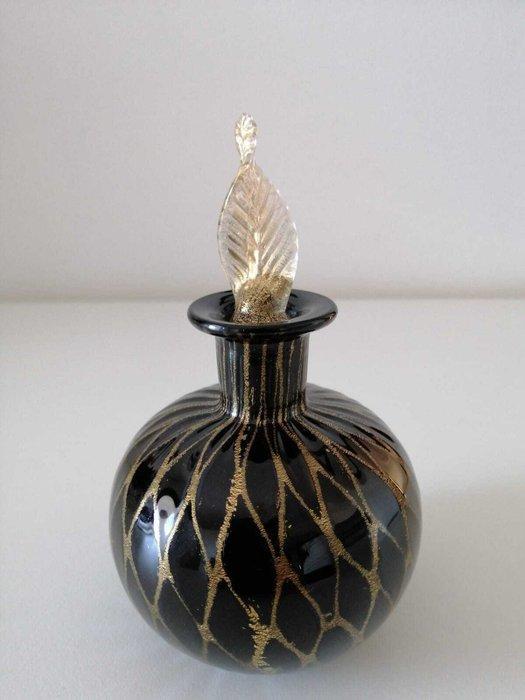 Parfumfles - Zwart Murano-glas en 24-karaats goud in, Antiek en Kunst, Antiek | Glaswerk en Kristal