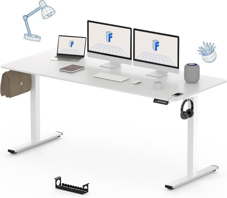 Zit sta bureau - Elektrisch - Verstelbaar - 160 x 60 cm - FQ, Huis en Inrichting, Woonaccessoires | Overige, Nieuw, Verzenden