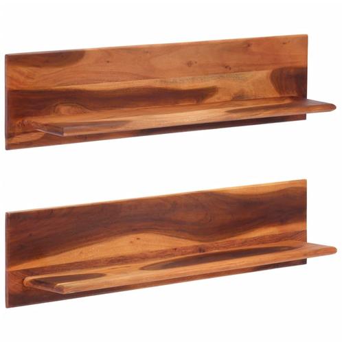 vidaXL Wandschappen 2 st 112x20x26 cm massief acaciahout, Huis en Inrichting, Kasten | Wandmeubels, Nieuw, Verzenden