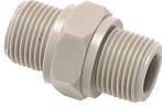 Dubbele Nippel G1/8'' PVDF 10bar FDA 14mm Hex, Verzenden, Nieuw