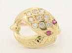 Ring - 18 karaat Geel goud Diamant (Natuurlijk)  - Slang, Handtassen en Accessoires, Ringen, Nieuw