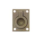 Luikring rechthoekig 65 x 49mm messing getrommeld, Ophalen of Verzenden, Nieuw, Koper of Messing, Overige typen