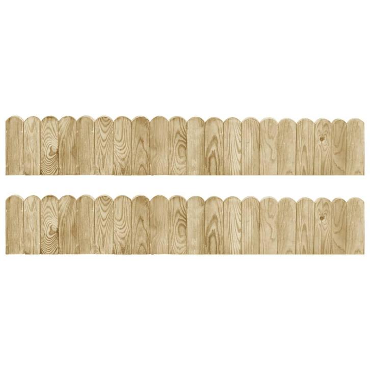 vidaXL Gazonranden 2 st 120 cm geïmpregneerd grenenhout, Tuin en Terras, Bielzen en Borduren, Nieuw, Verzenden