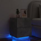 vidaXL Nachtkastje met LED-verlichting bewerkt hout, Huis en Inrichting, Slaapkamer | Nachtkastjes, Verzenden, Nieuw