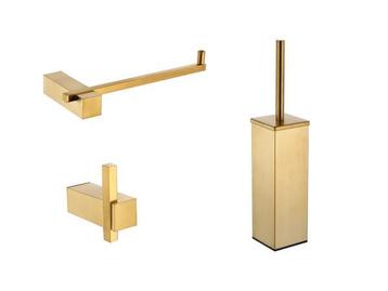 Veiling - Toilet accessoire set, geborsteld goud beschikbaar voor biedingen
