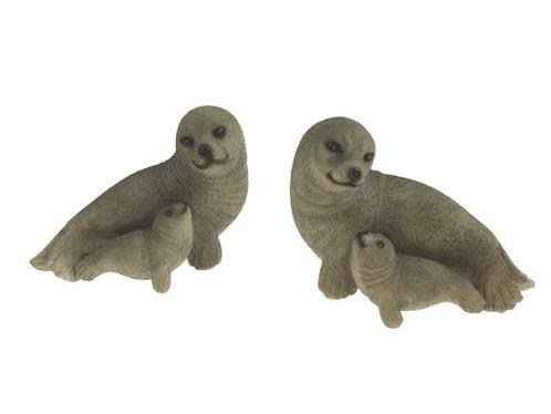 Zeehond met baby 11cm / stuk Zeehond, Hobby en Vrije tijd, Knutselen, Nieuw