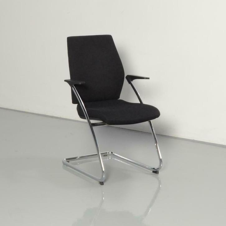 All-tec vergaderstoel, zwart, sledeframe, Maison & Meubles, Chaises, Enlèvement ou Envoi