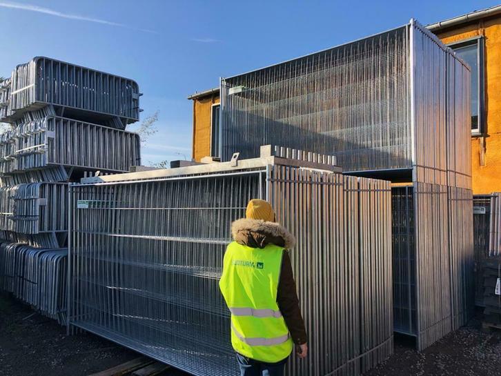 GRAND DESTOCKAGE Barrière Heras, Jardin & Terrasse, Clôtures de jardin, Clôture en treillis métallique, Neuf, Fer, Enlèvement