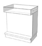 *TIP*  Super high glossy toonbank wit met glazen toonvak 90, Ophalen of Verzenden