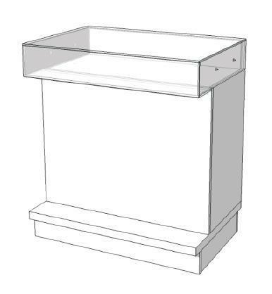 *TIP*  Super high glossy toonbank wit met glazen toonvak 90, Articles professionnels, Aménagement de Bureau & Magasin | Commerce & Inventaire