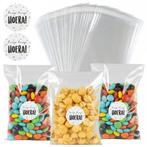 50x Uitdeelzakjes + Sluitstickers Hiep Hiep Hoera! - Zakjes, Diversen, Cadeauverpakkingen, Verzenden, Nieuw