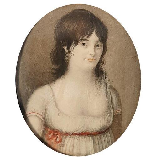 Franse school (XIX) - Ritratto femminile, Antiek en Kunst, Kunst | Schilderijen | Klassiek