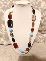 Turquoise - Zilver, Echte onyx, agaat en turkoois. -