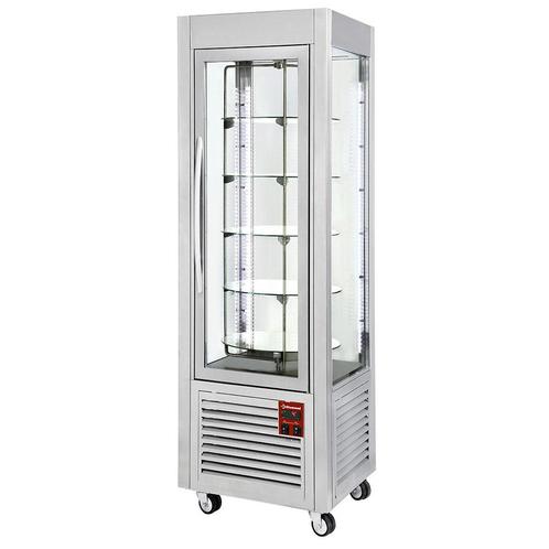 Panoramische vitrine, 5 draaiende plateaus, 360 LT, RVS., Zakelijke goederen, Horeca | Keukenapparatuur, Koelen en Vriezen, Verzenden