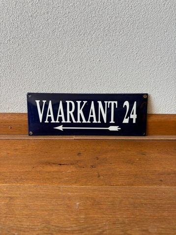 Originele Emaille Bord - VAARKANT 24 - Reclamebord -, Antiek en Kunst