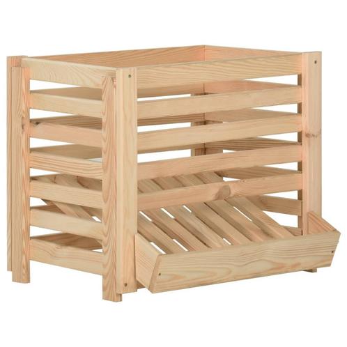 vidaXL Aardappelkist 60x40x50 cm massief grenenhout, Doe-het-zelf en Bouw, Kratten en Dozen, Nieuw, Verzenden