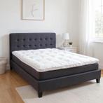 Surmatelas premium en percale de coton - blanc - 160 x 200, Verzenden