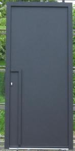 pvc / aluminium voordeur , buitendeur 100 x 220 zwart 9005, Kunststof, 80 tot 100 cm, 215 cm of meer, Nieuw