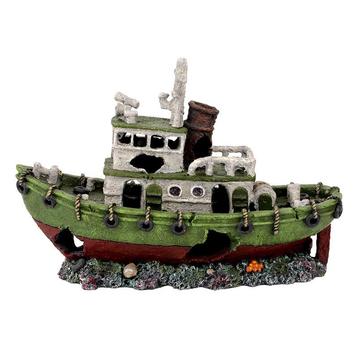 Gezonken sleepboot / Aquarium decoratie As-905, Verzenden