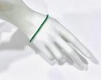 Zonder Minimumprijs - Tennis armband Zilver - Smaragd