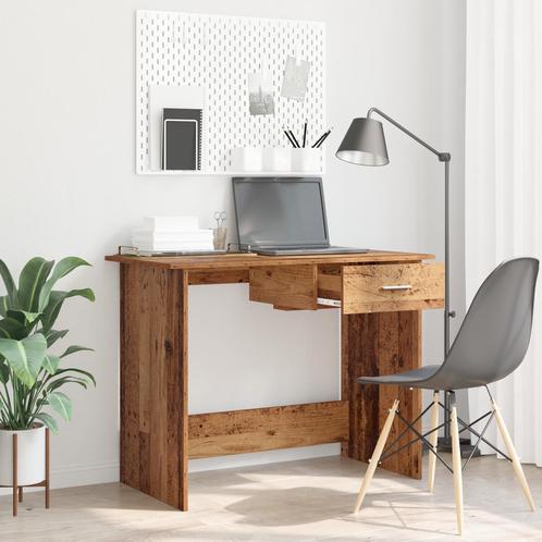 vidaXL Bureau Oud hout 100 x 50 x 76 cm Bewerkt hout, Huis en Inrichting, Bureaus, Nieuw, Verzenden