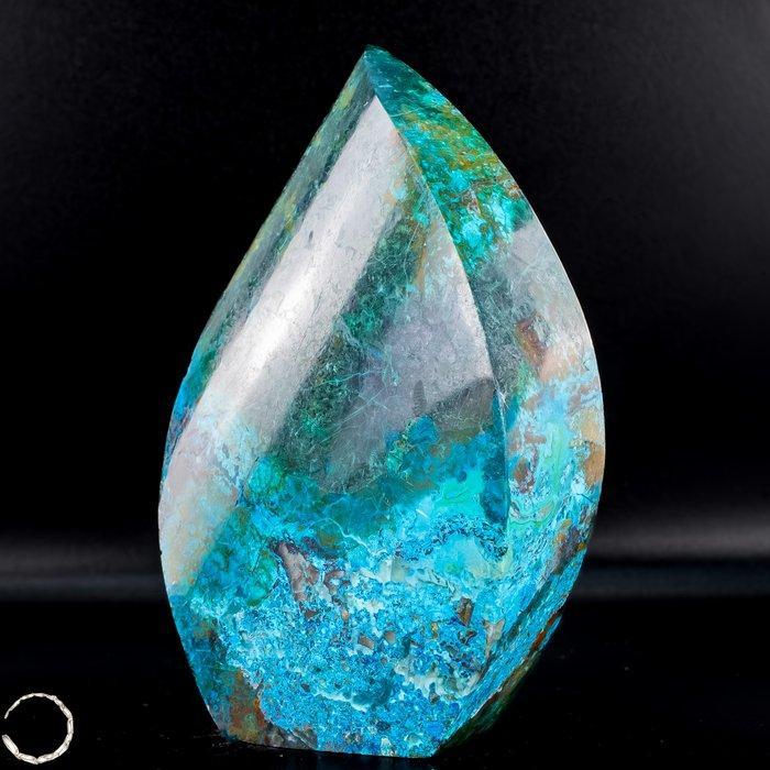 Malachiet met chrysokoll vrij vorm – edelsteen in hoogste, Verzamelen, Mineralen en Fossielen