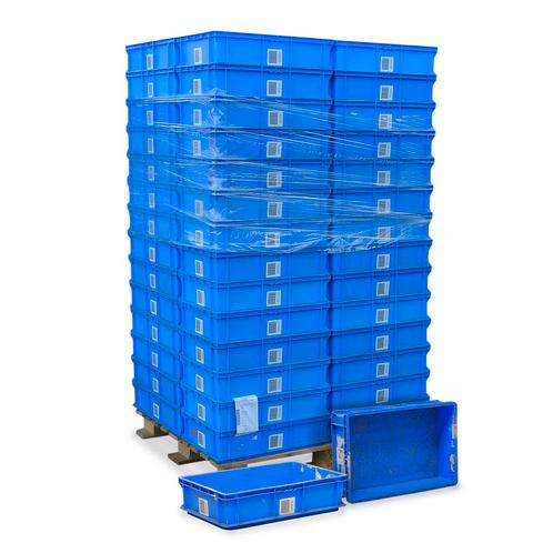 Gebruikte euronorm stapelbakken palletaanbieding alle wanden, Doe-het-zelf en Bouw, Kratten en Dozen, Gebruikt, Ophalen of Verzenden