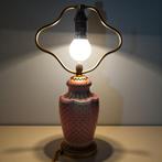Pink & Gold with Pineapple Finial - Lampe - Porcelaine,, Antiek en Kunst
