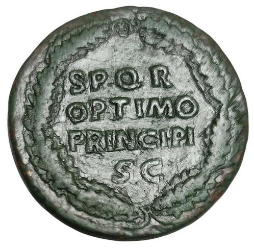 Empire romain. Trajan (98-117 apr. J.-C.). Sestertius Rome, Postzegels en Munten, Munten | Europa | Niet-Euromunten