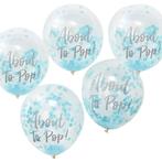 Blauwe Confetti Ballonnen About To Pop 30cm 5st, Nieuw, Verzenden